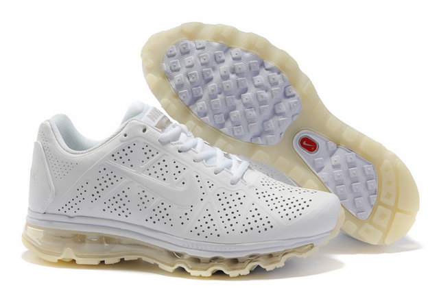 Mens Nike Air Max 2011 In All White Shoes - Click Image to Close